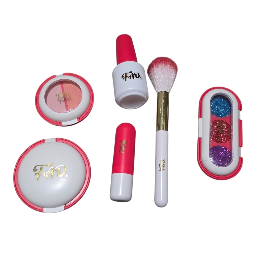 FAO Pretend Makeup Set - Pink and White With Gold Accents